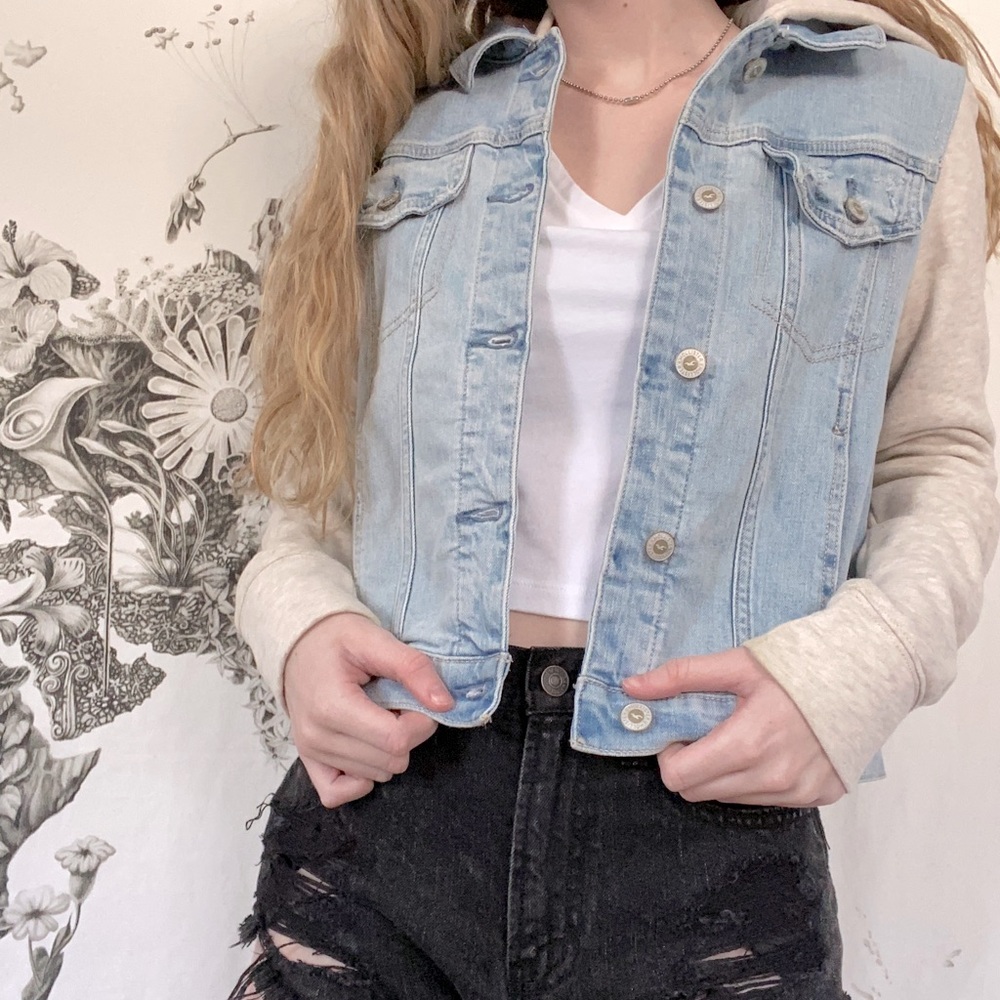 Hollister Jean Jacket Sweatshirt - Size M